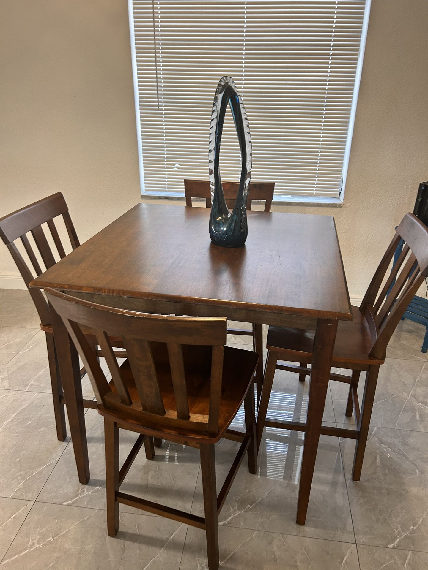 Wooden Table And 4 Chairs (pub)