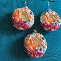 Vintage Candy Came  Bear Ornaments