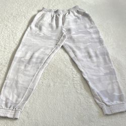 Pink Victoria's Secret Gray & White Camouflage Joggers Sweats - Small