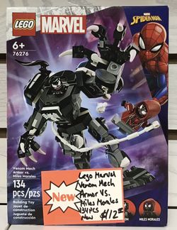 Lego Marvel Venom Mech Armor Vs. Miles Morales 134pcs New 