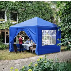 10x10 Pop Up Canopy Tent with Sidewalls, Outdoor Gazebo Canopy Tent, Patio Event Tents Outdoor Commercia