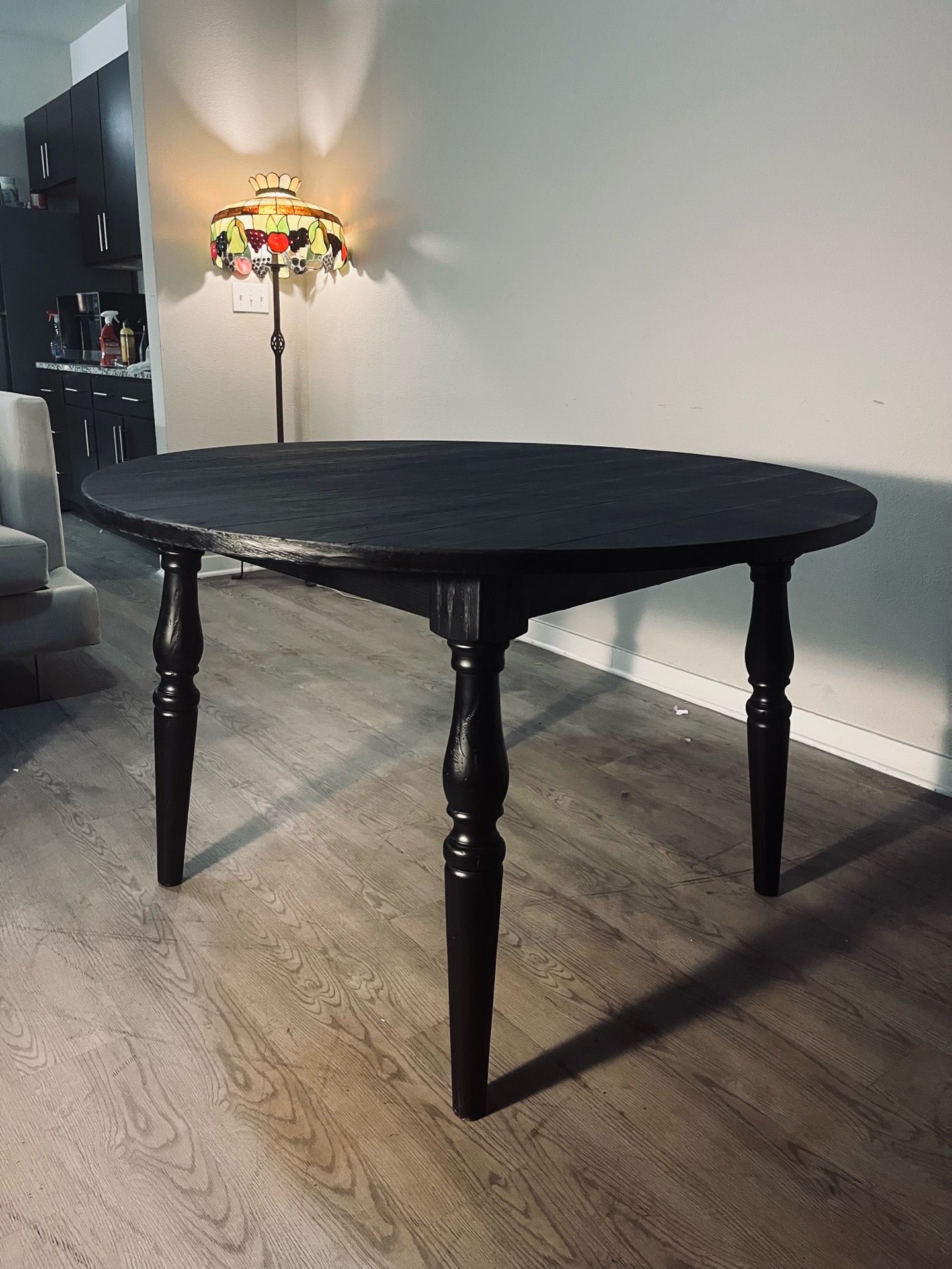 Rustic Black Round Kitchen Table (FREE DELIVERY)