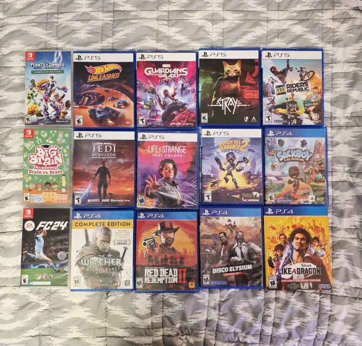 PS5, Switch,PS4 Games 