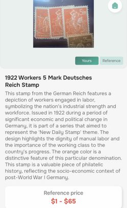1922 German workers 5 mark deutche reich