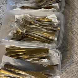 Wedding Utensils Gold