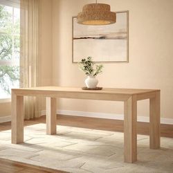 BRAND NEW Plank and Beam Modern Table blonde wood