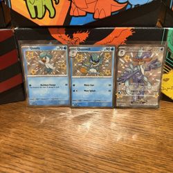 Shiny Quaquaval ex, Shiny Quaxwell, and Shiny Quaxly PROMOS