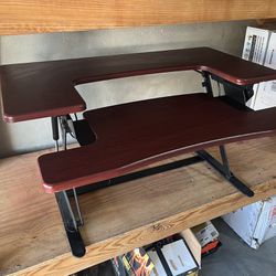 Like-New Mahogany Standing Desk Topper