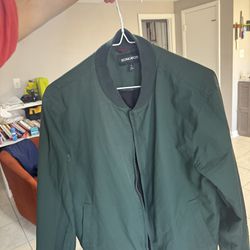 Bonobos Green Bomber Jacket (nearly Brand New)