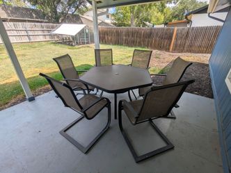 Patio Set with Table and 6 Chairs