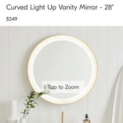 BRAND NEW 28in West Elm Vanity Round Mirror