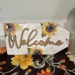 12” Fall Colored Welcome Wall Art