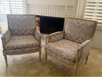 Set of 2 Upholstered Side Arm Chairs