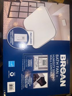Broan (CST80KW) Cleancover Bath Ventilation Fan with Humidity  Sensing Control Switch