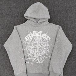 Sp5der Hoodie Heather Gray Medium