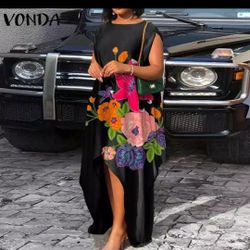 Size Xl  Vintage Floral Bohemian Dress.....new And Never Worn, Just As Seen In The Picture 