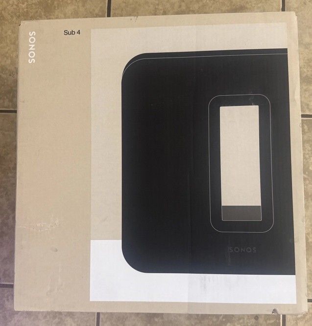 Sonos Sub 4 Wireless Subwoofer - Deep Bass, Home Theater & Music, Wi-Fi (Black)