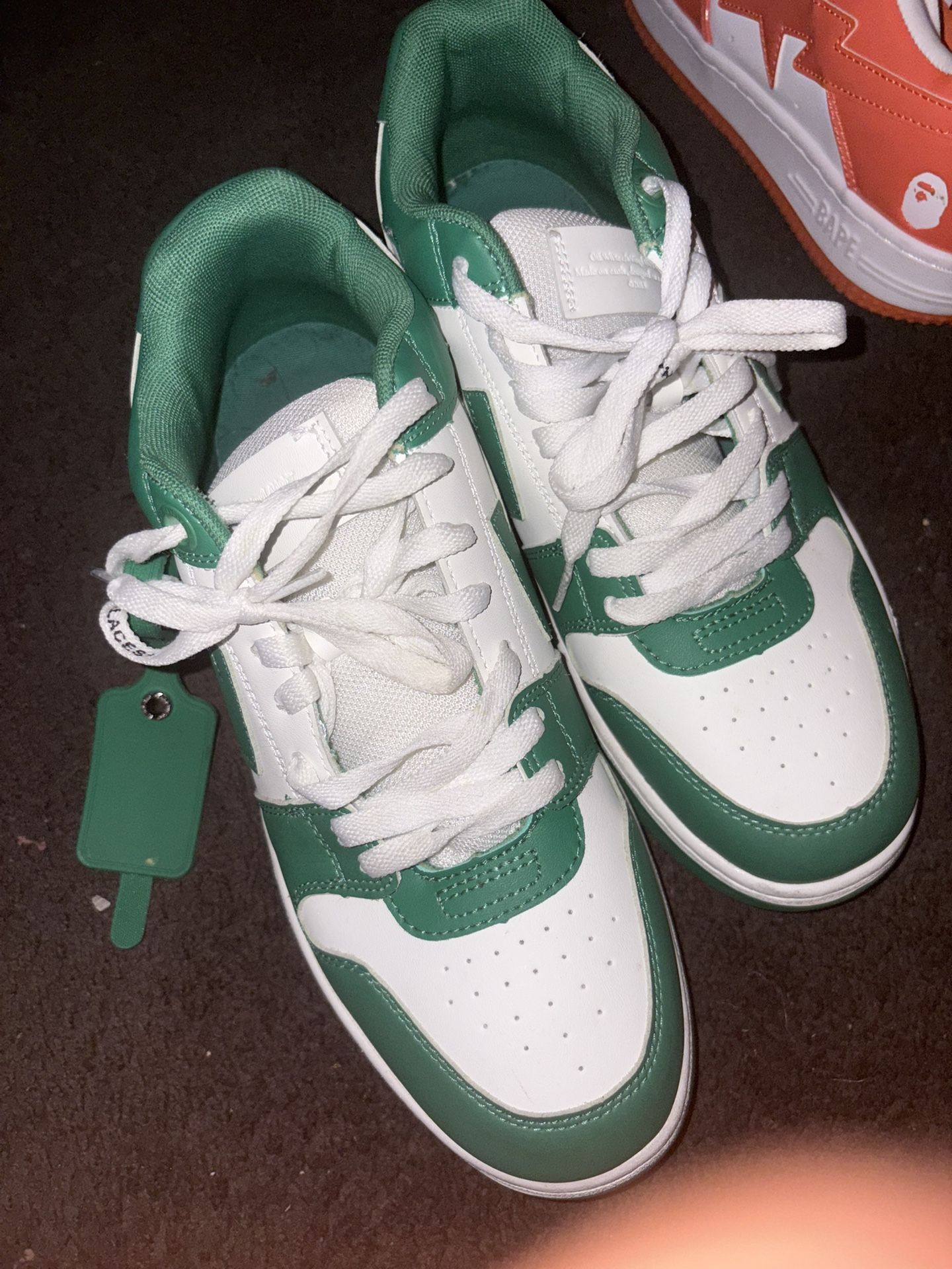 green out of office off white sneaker size 9