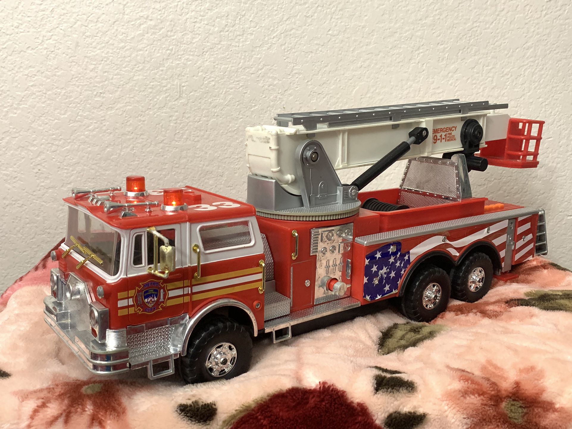 Toy Fire Truck Scientific Toys Play Vehicle 21” Long
