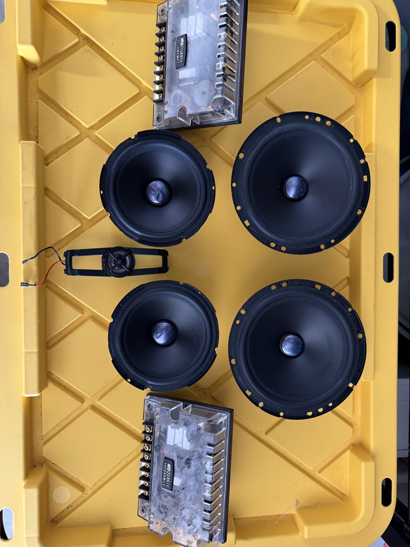 Mb Quart (Made in Germany) speaker components.