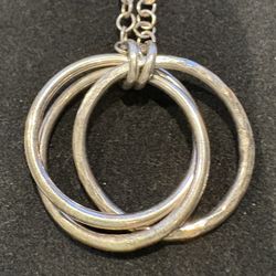 Cool Sterling Silver Necklace - 3 Hoops