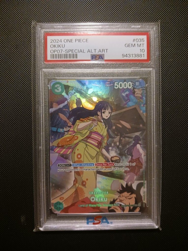 One Piece Card Game TCG Okiku OP01-035 SP PSA 10