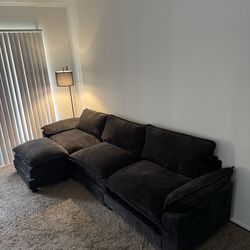 Avrilynn 120” upholstered Cloud Sofa with Ottoman