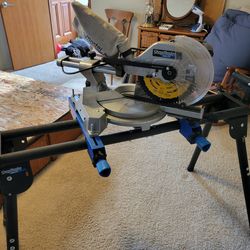Delta slider chop saw with stand and lazer guide