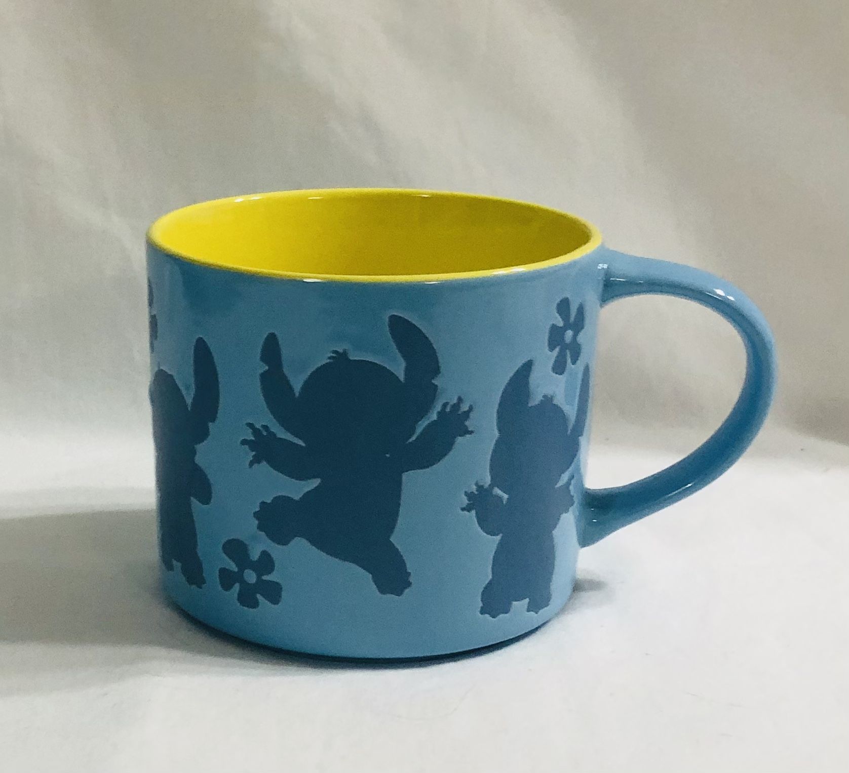 Disney Lilo & Stitch ceramic Mug blue yellow 15oz