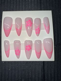 Pink French Shell Press On Nails
