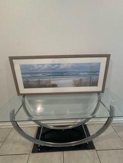 Framed Beach Scene Artwork