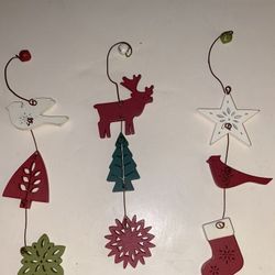 vintage wooden minature christmas ornaments