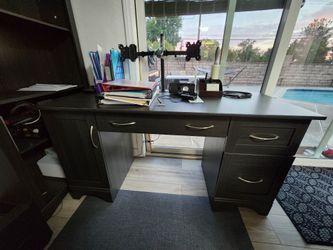 Desk And Bookshelf