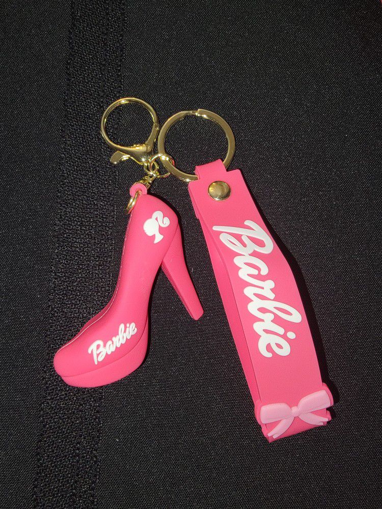 Barbie Pink High Heel Shoe Keychain Brand New