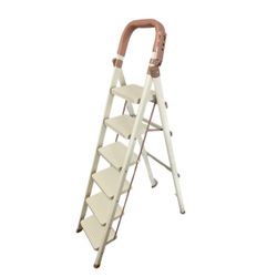 White Folding Ladder Heavy Duty - 6-Step