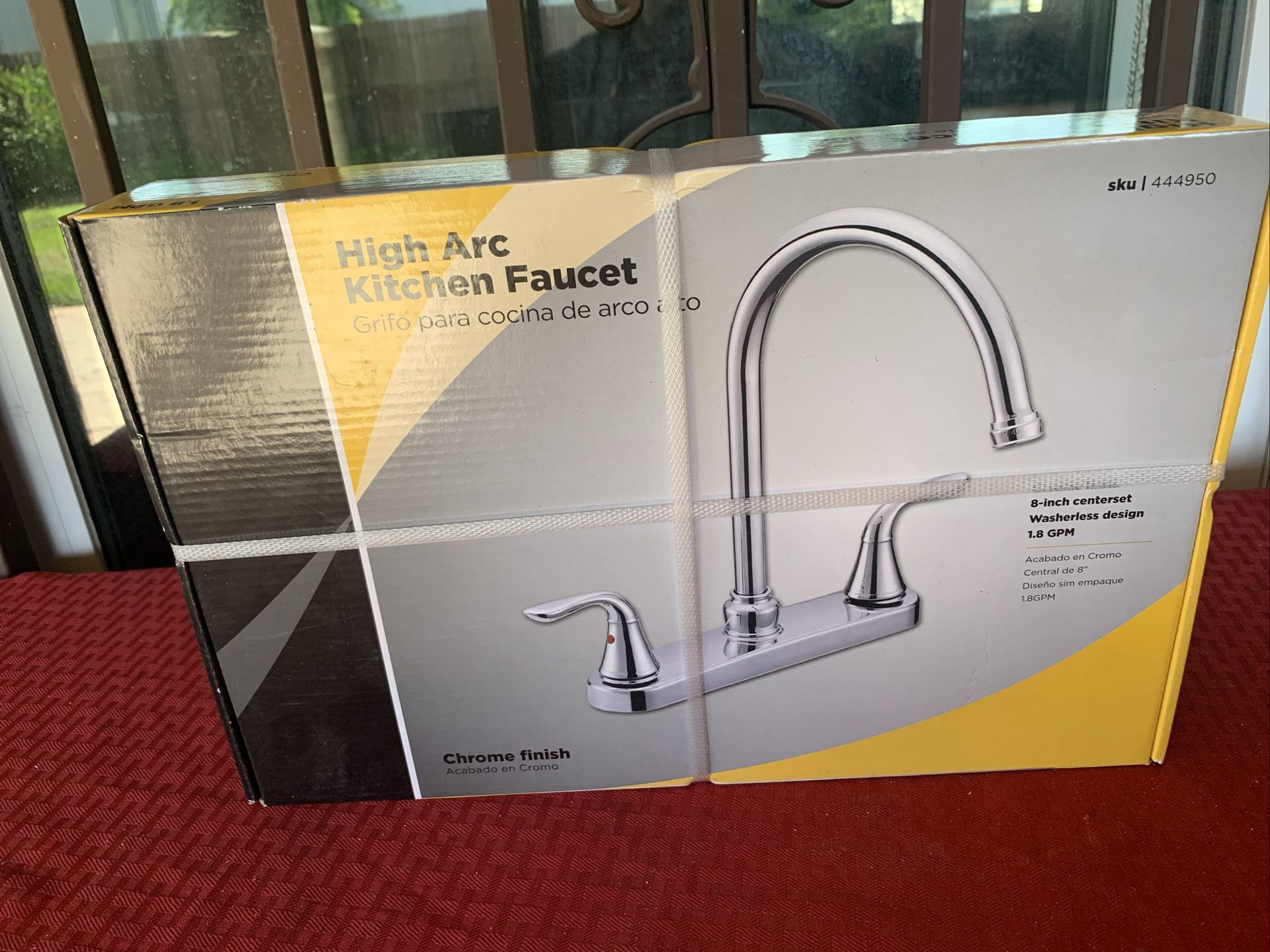 Two Handle High Arc Swivel Kitchen Sink Faucet Chrome Finish