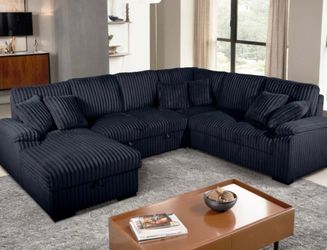 Luxury cloud Ashley furniture black sectional sofa couch