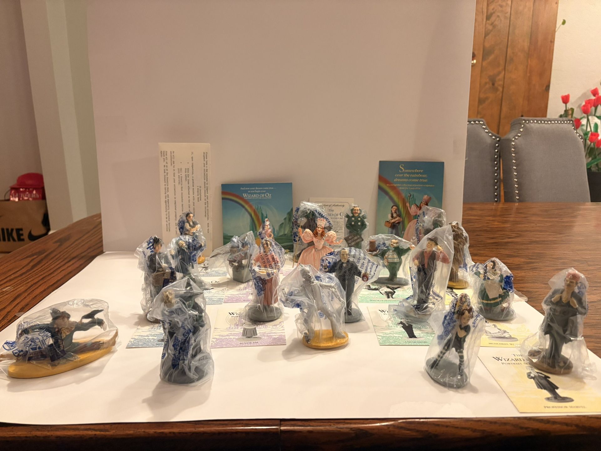 RARE Complete 1988 Franklin Mint WIZARD OF OZ Figurine Collection w/ COAs & Cards