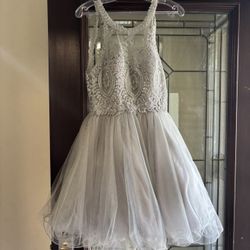 silver dress 