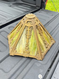Art Deco Stained Glass Metal Lamp Shade