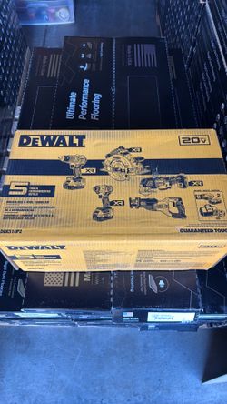 DEWALT 20V Lithium-Ion Cordless 5-Tool Combo Kit with (2) 5.0 Ah Battery Packs and Charger