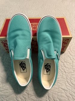Turquoise Vans  Classic Slip On