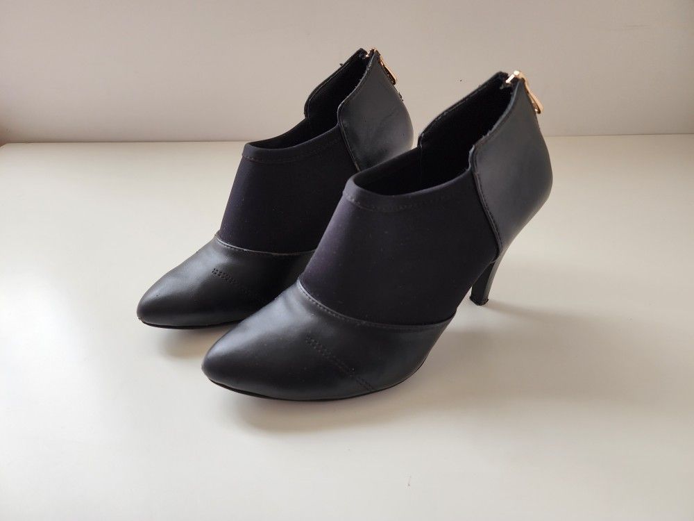 Women's Thin High Heeled Ankle Boots Slip on Booties Size 9