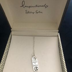 Necklace - Sterling Silver “To The Moon & Back” (New, In Box)