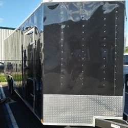 8.5x24ft Enclosed Vnose Trailer ATV SXS RZR Car Truck Motorcycle Hauler Moving Storage Cargo