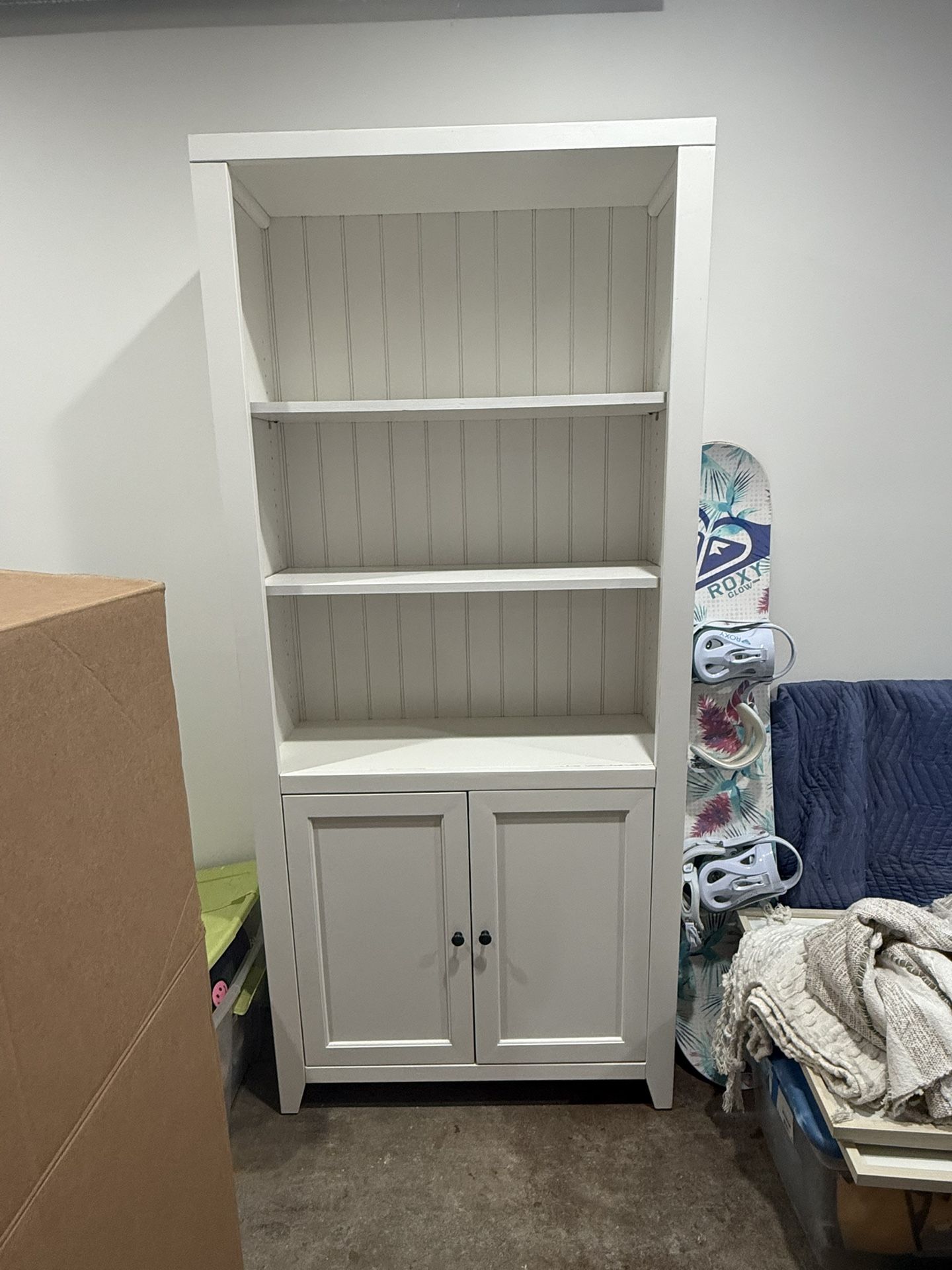 White bookshelf