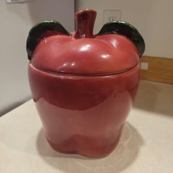 Large Mid Centry Apple Cookie Jar