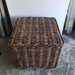 Wicker Foot Stool. 17 X 18” 