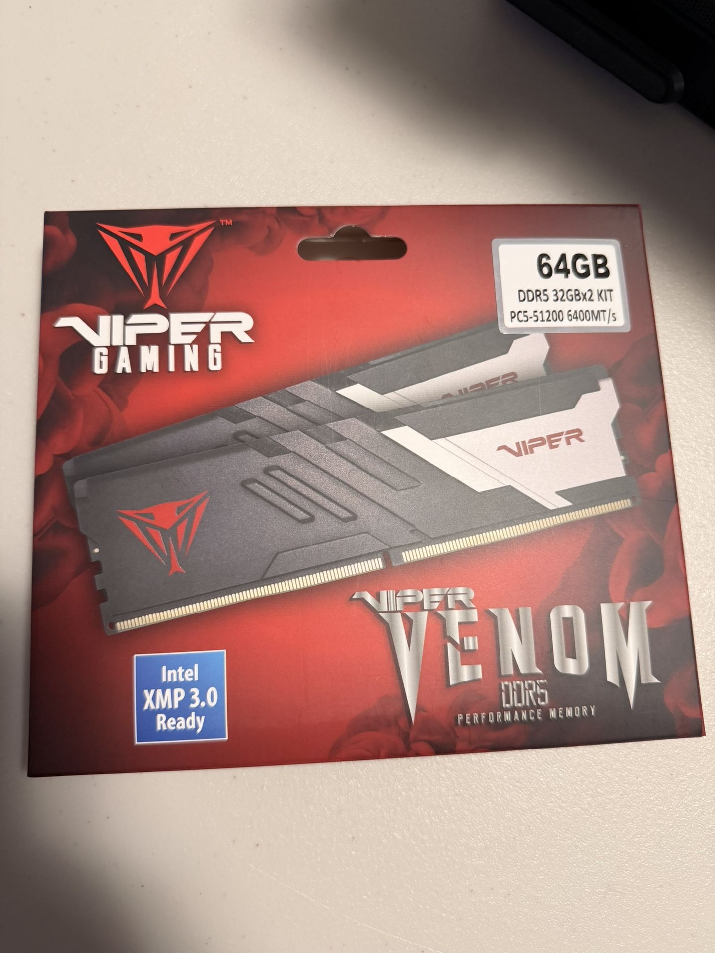 Venom Patriot 64gb DDR5 Ram 6400 2 X 32gb CL32 Kit