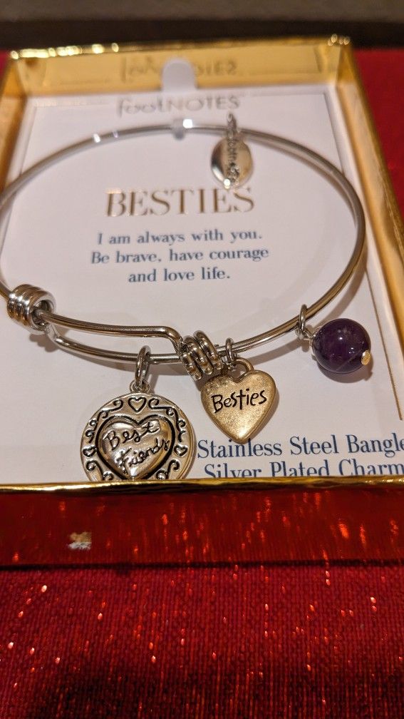 Besties Bangle Charm Bracelet